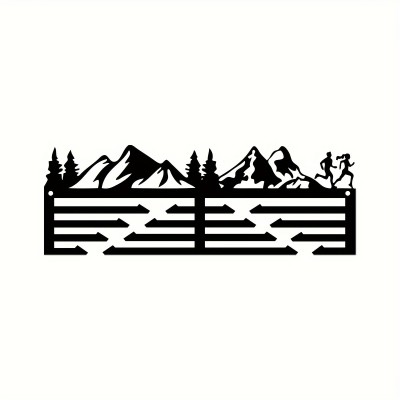 Метална закачалка за медали "Mountain Trail" - Силуети на бегачи (До 25 медала)