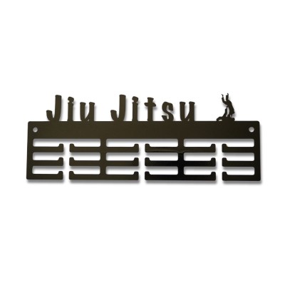 Метална закачалка за медали "Jiu Jitsu" (До 40 медала) без медали, чист продуктов изглед