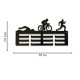 Метална закачалка за медали „TRIATHLON - Swim, Bike, Run“ (До 30 медала) - със силует на бягаща жена (До 30 медала) с указани размери в сантиметри