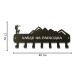 Метална закачалка за ключове и кучешки аксесоари „Хайде на разходка“ - 7 куки с указани размери в сантиметри
