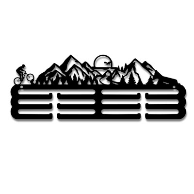 Метална закачалка за медали "Планинско колоездене / MTB" (До 40 медала) без медали, чист продуктов изглед