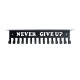 Метална поставка за купи и медали - Never Give Up - 15 куки