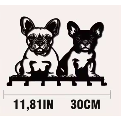 Метална закачалка с куче - 7 куки